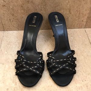 Fendi Strappy Sandal Mules
